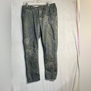 Pilcro and the Letterpress Olive Paisley Chinos